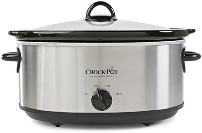 7 Quart Oval Manual Slow Cooker – Stainless Steel - Curated Catalog FCFK