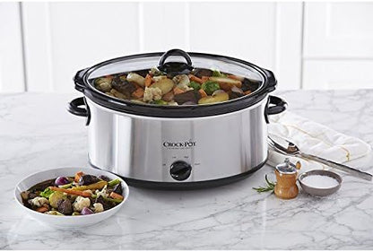 7 Quart Oval Manual Slow Cooker – Stainless Steel - Curated Catalog FCFK