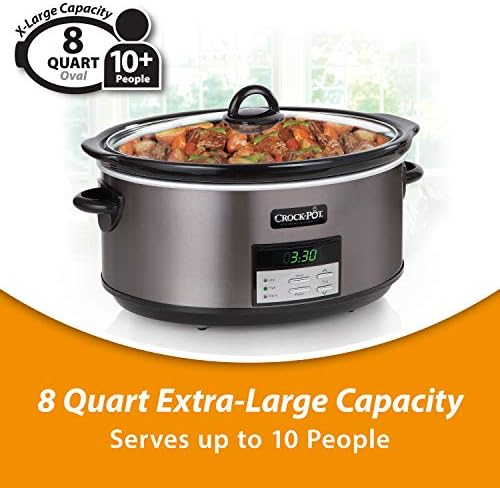 8 Quart Programmable Slow Cooker with Auto Warm - Curated Catalog 68ED