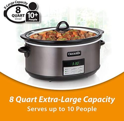 8 Quart Programmable Slow Cooker with Auto Warm - Curated Catalog 68ED