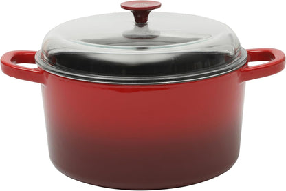 3 Quart Enameled Cast Iron Dutch Oven – Aqua - Curated Catalog 47FR