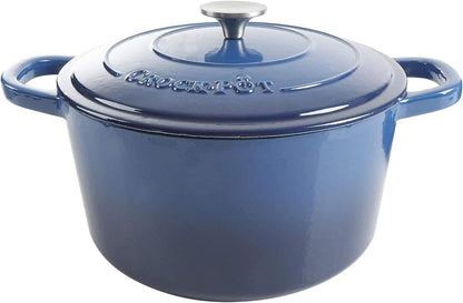 3 Quart Enameled Cast Iron Dutch Oven – Aqua - Curated Catalog 47FR
