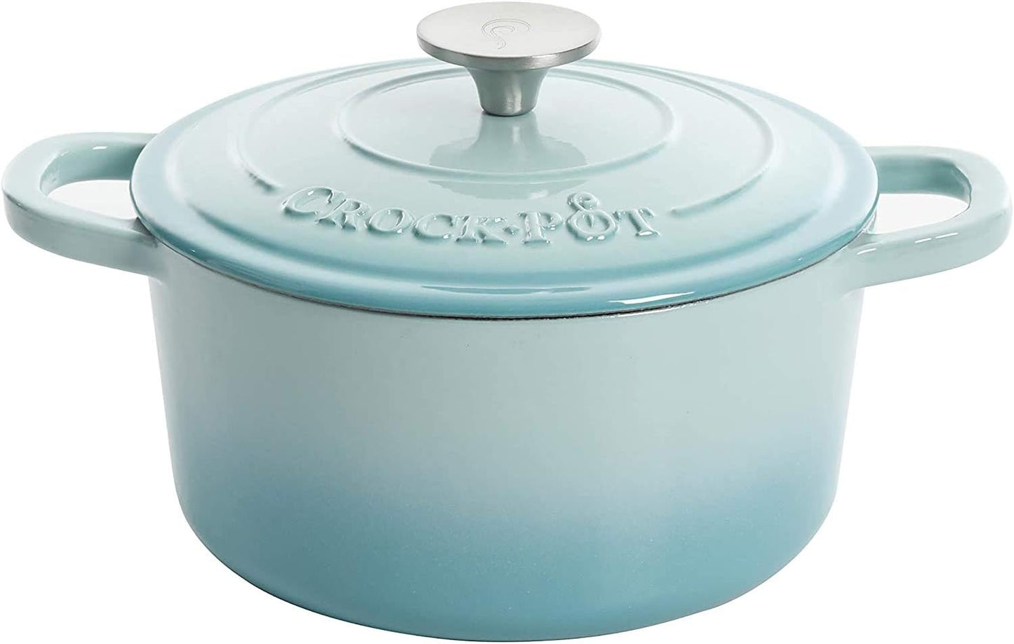3 Quart Enameled Cast Iron Dutch Oven – Aqua - Curated Catalog 47FR