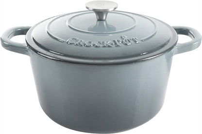 3 Quart Enameled Cast Iron Dutch Oven – Aqua - Curated Catalog 47FR